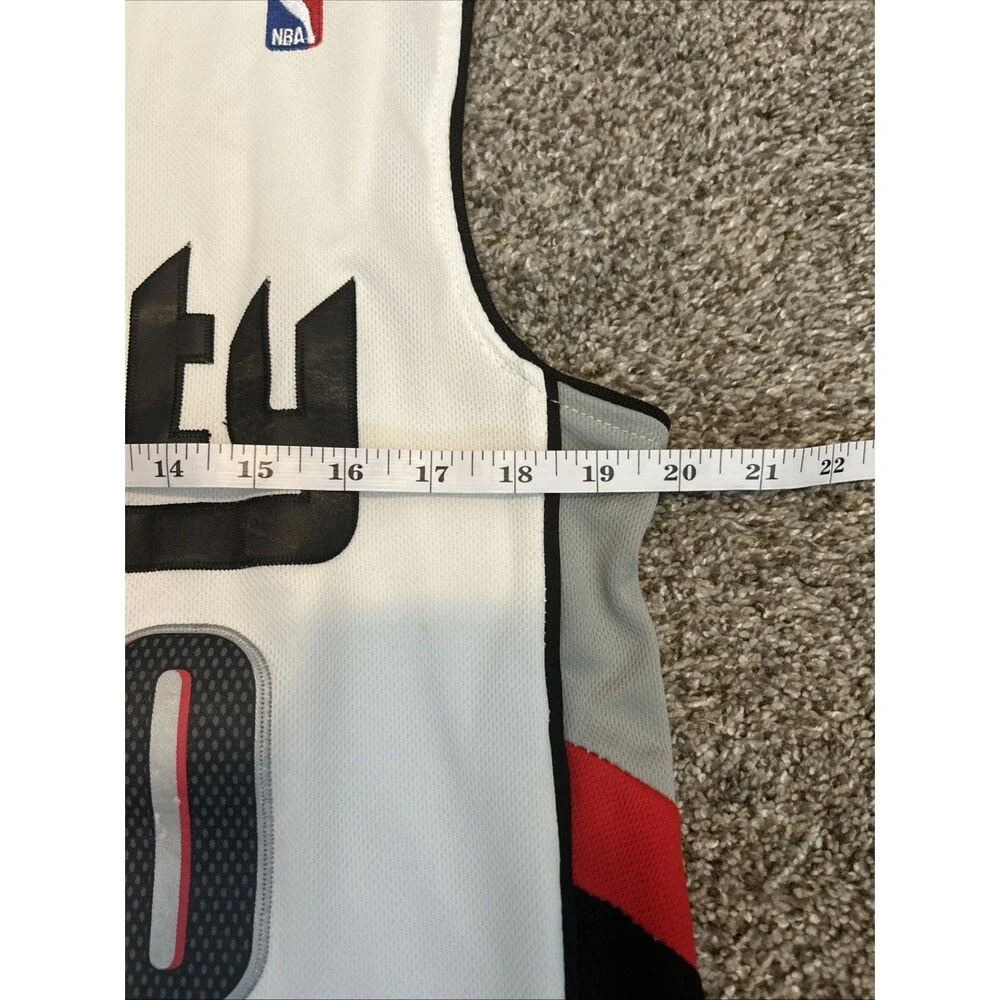 Rip City White Damian Lillard Basketball Portland Blazers Jersey Size S Adidas